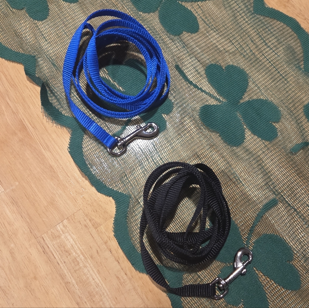 Blue and Black Dog Leashes